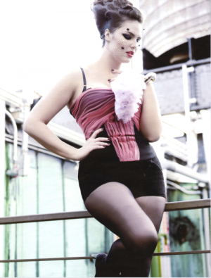 Designer clothes for larger girls -  luscious plus sized model via Runway Revolution.png